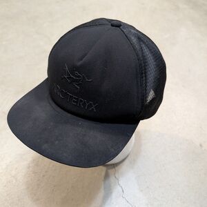 Arc'teryx Black Trucker Cap Snap Back Stained